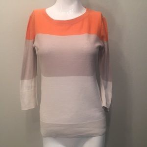 Color Block Linen/Cotton Lightweight Sweater